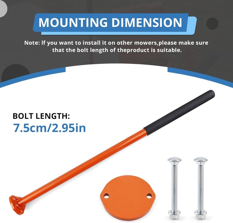 EXARRNX Mowers Mount Assist Handle Kit Compatible with Bad Boy Mowers Orange, Replace OE for 088-3500-00 - Image 5